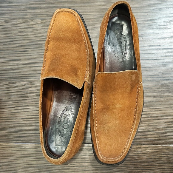 Tod\'s Brown Suede Loafers